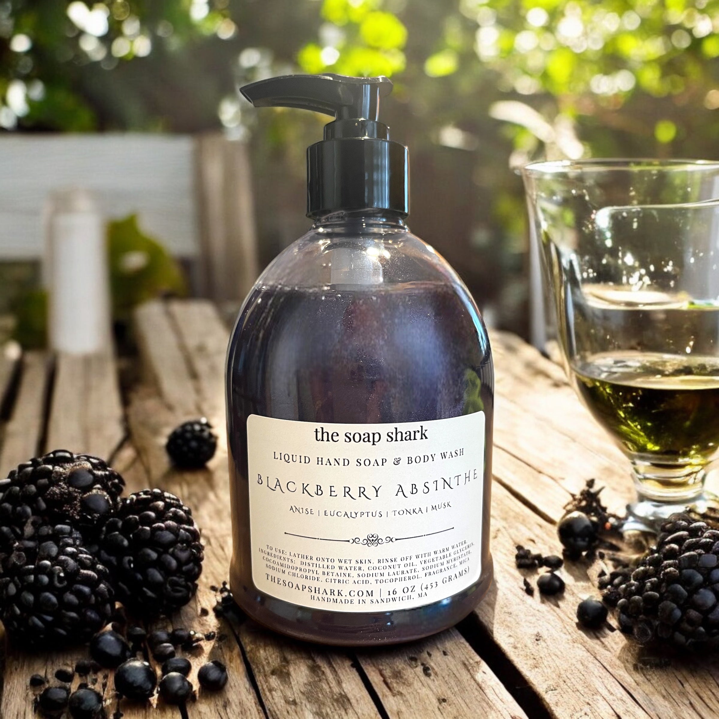 Absinthe Rinse LIQUID HAND & BODY WASH | BLACKBERRY ABSINTHE – The Soap Shark LLC