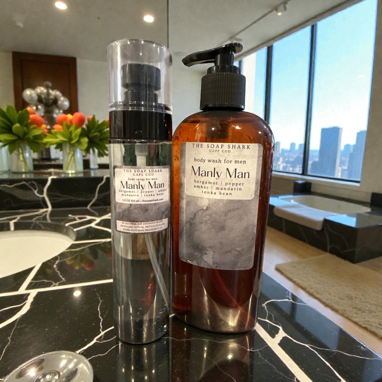 GIFT SET | MANLY MAN |  BODY WASH & COLOGNE SPRAY