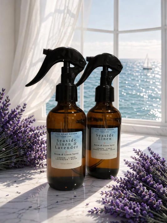 ROOM & LINEN SPRAY SET | SEASIDE LINEN & LAVENDER + SEASIDE LINENE